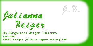 julianna weiger business card